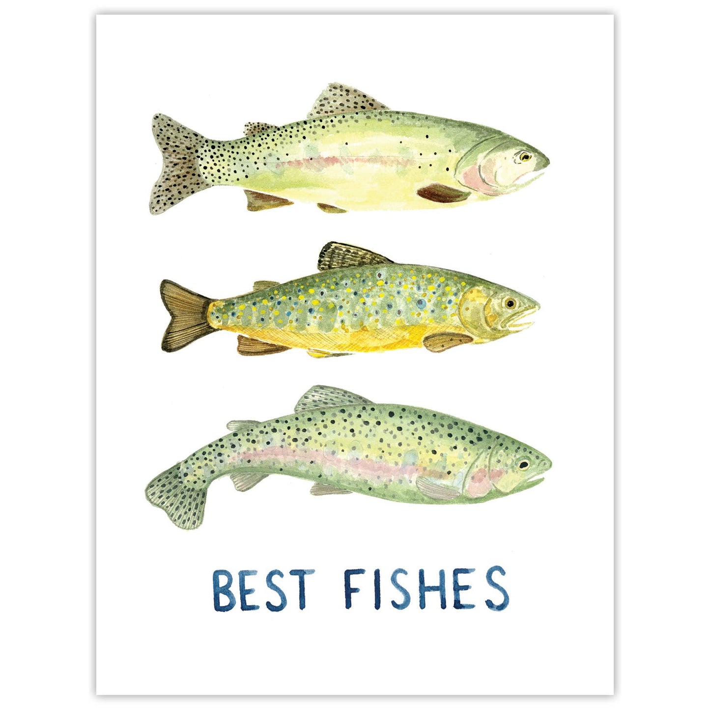 Best Fishes Card - Birthday Card - Best Wishes Card