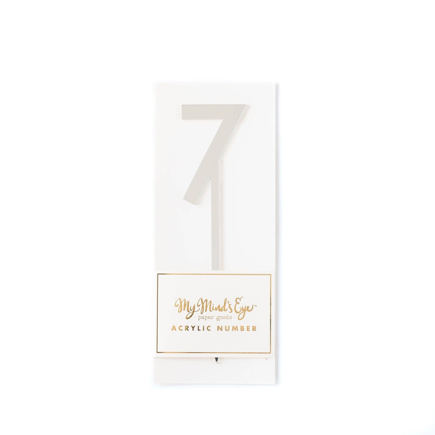 Basic Silver Acrylic Number - 7