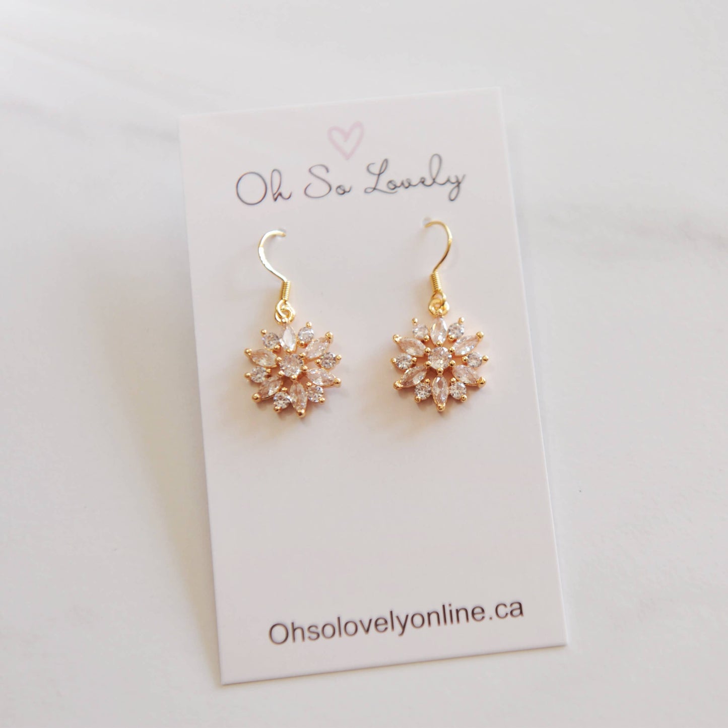 Flower Crystal Earrings