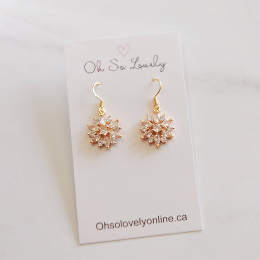 Flower Crystal Earrings
