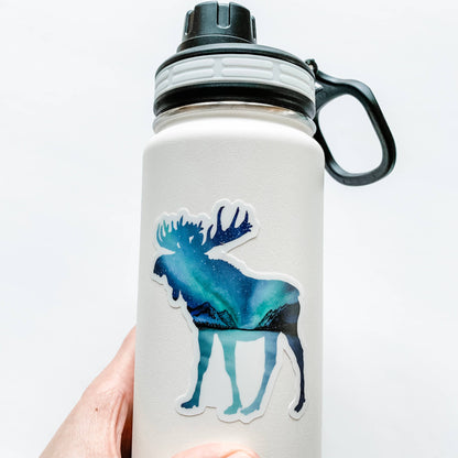 Moose Northern Lights Sticker