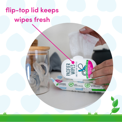 Dapple Pacifier Wipes, Fragrance Free, 40 ct