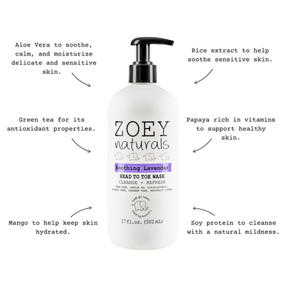 Soothing Lavender Head to Toe Wash - 17oz