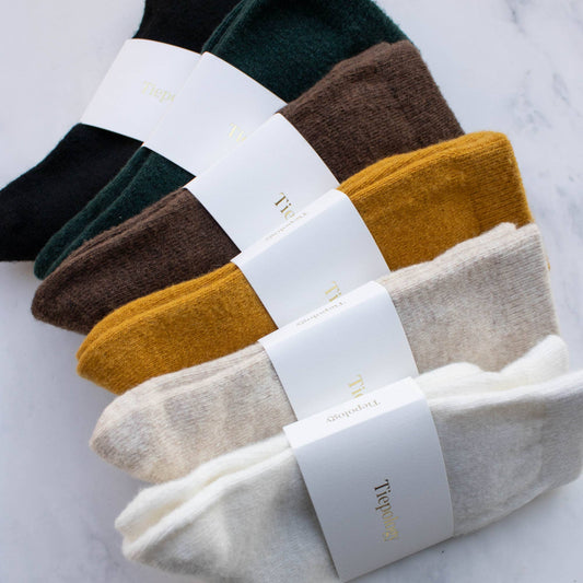 Women's Solid Wool Cashmere Blend Socks