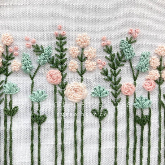 Beginner Embroidery Kit - Pastel Wildflowers