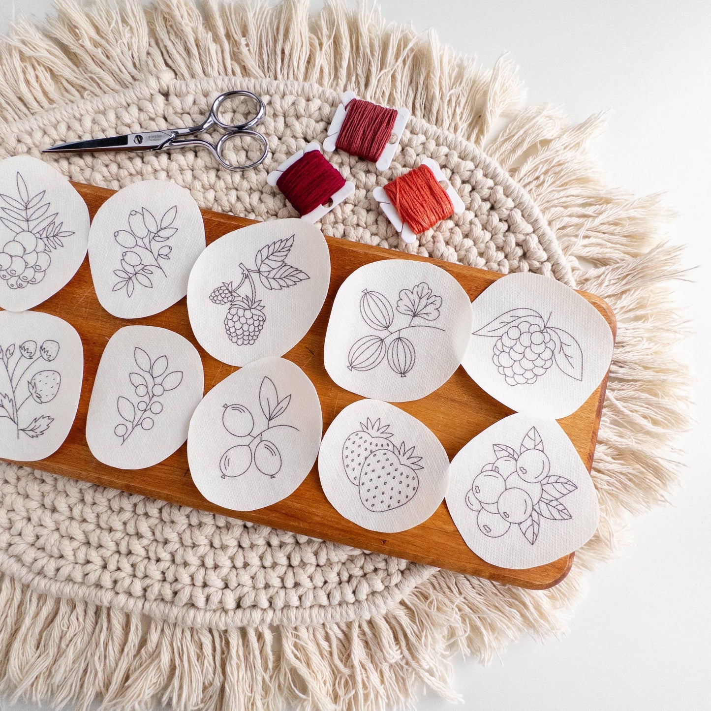 Stick and Stitch Berry Embroidery Patterns