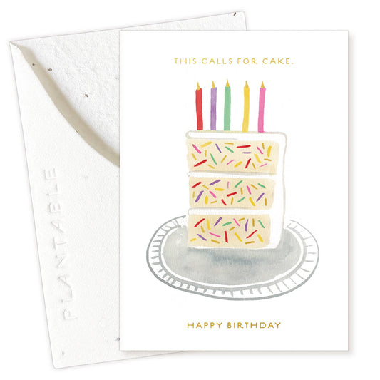 Birthday Slice Sprout - Birthday Mini Greeting Card