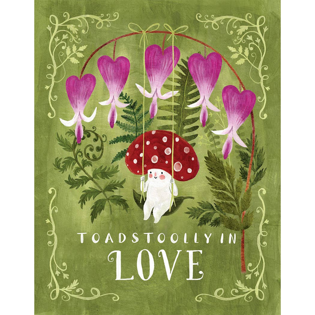 Toadstoolly in Love Mushroom Valentine Card