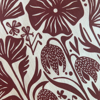 Hand-Printed Northwest Wildflowers Dish Towel: 100% Cotton