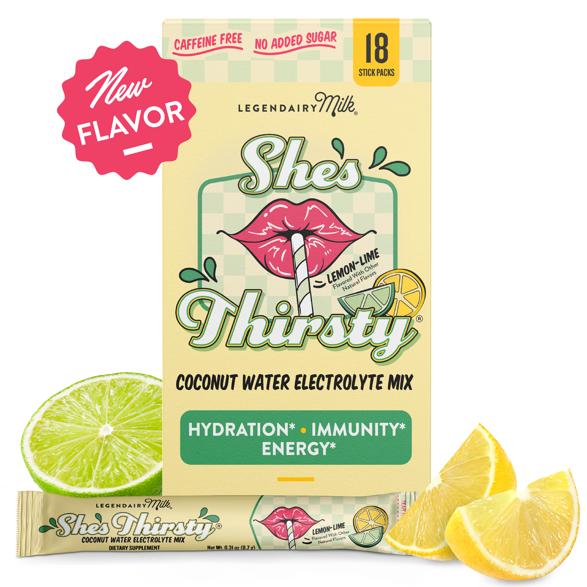 Hydration Electrolyte Drink Mix - She's Thirsty Lemon Lime