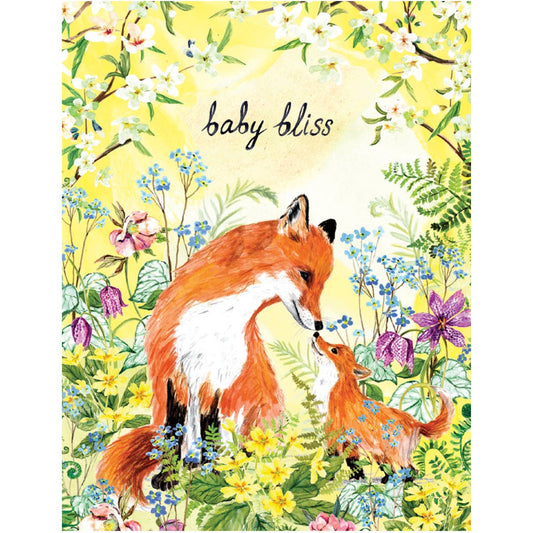 Mom & Baby Fox New Baby Card