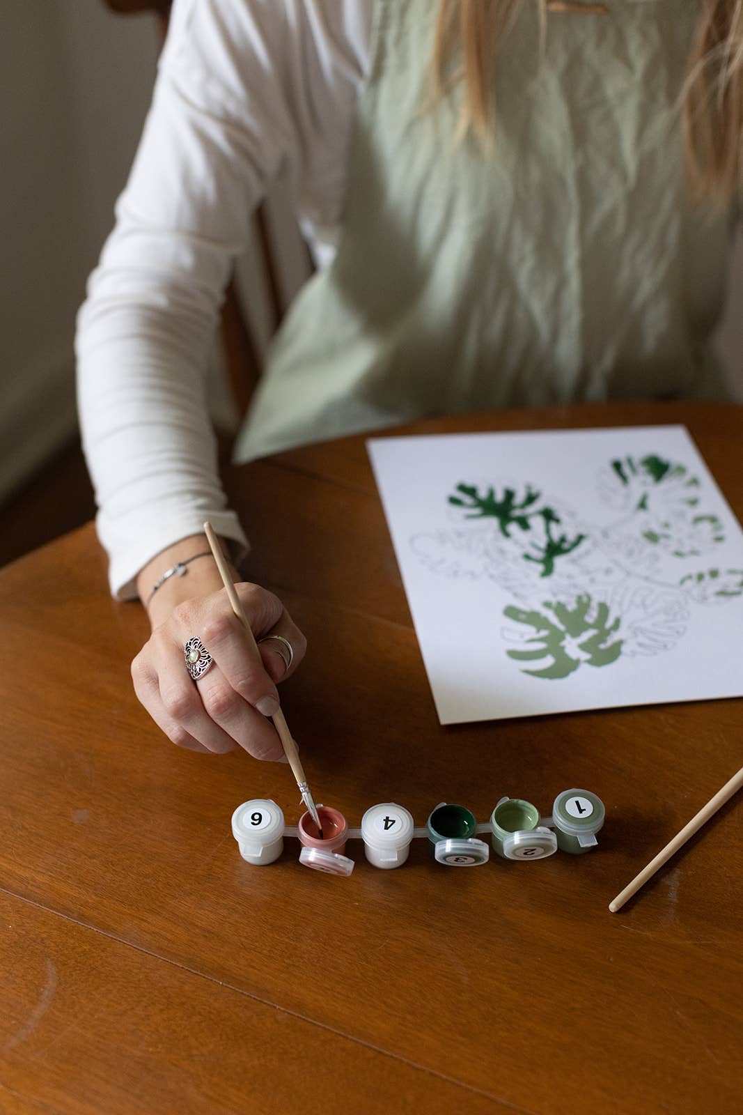 Zinna Blooms Paint-By-Numbers kit