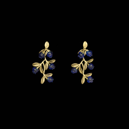Petite Blueberry Dangle Post Earrings