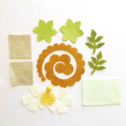 Mini Felt Flower Craft Kit | Autumn Succulent