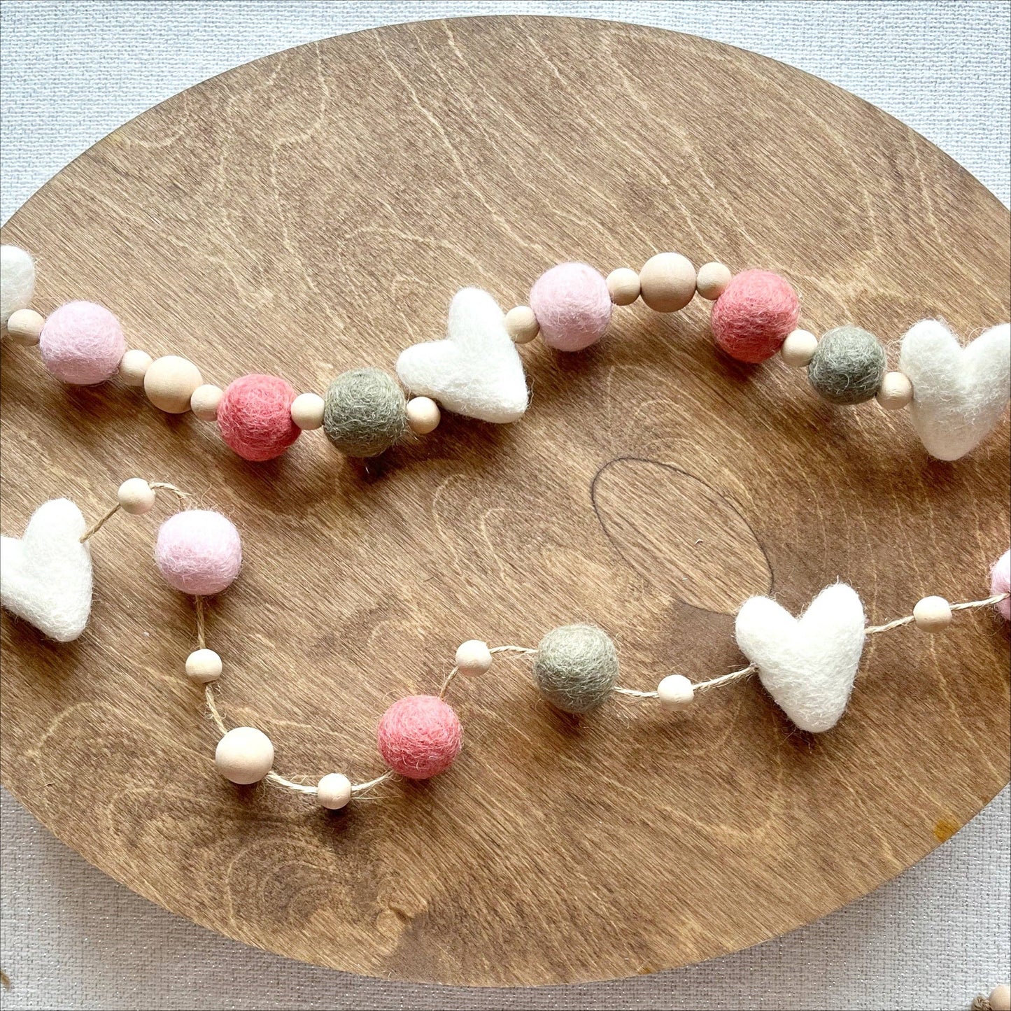 Felt Ball and Wood Bead Garland Craft Kit | Pink Sweetheart