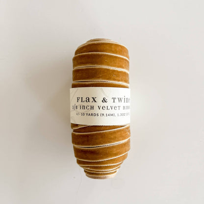 Flax & Twine 3/8" Velvet Ribbon - 10 Yards