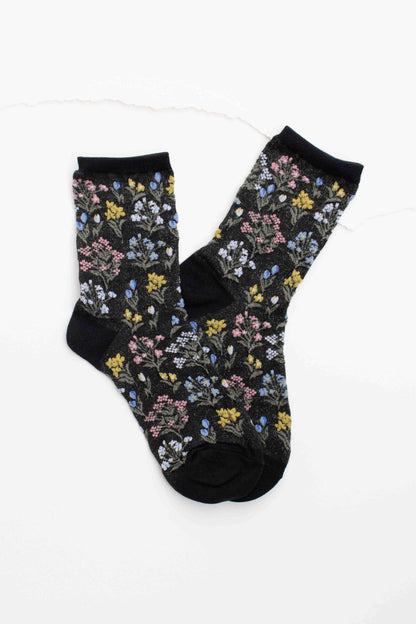 Midnight Wildflower Socks