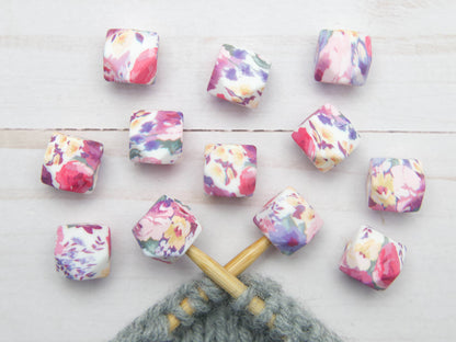 Mauve Floral Hexagon | Stitch Stoppers