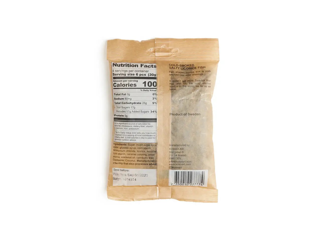 New!! Kolsvart Salty Smoked Fish Candy 4.25oz