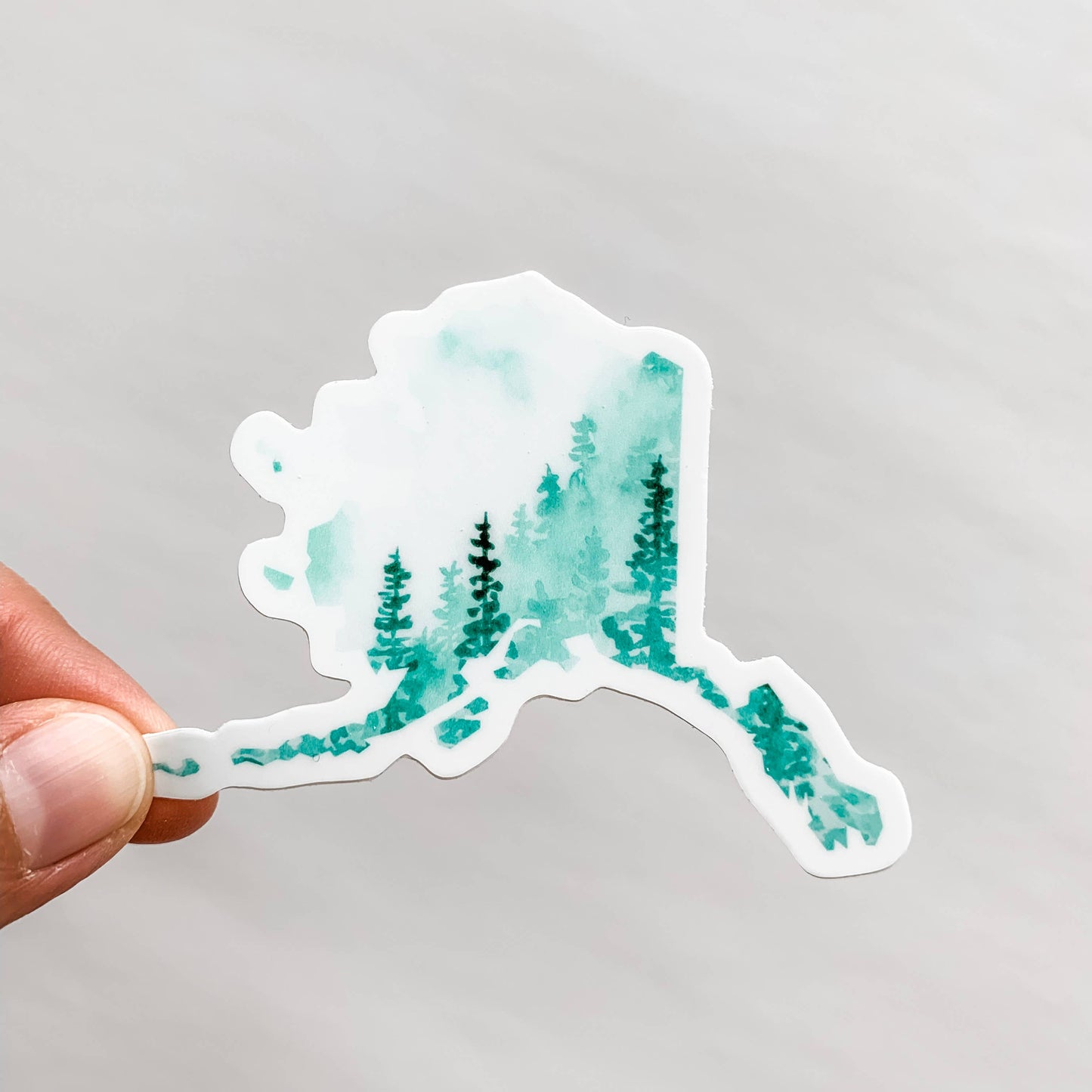 Alaska Forest Green State Sticker
