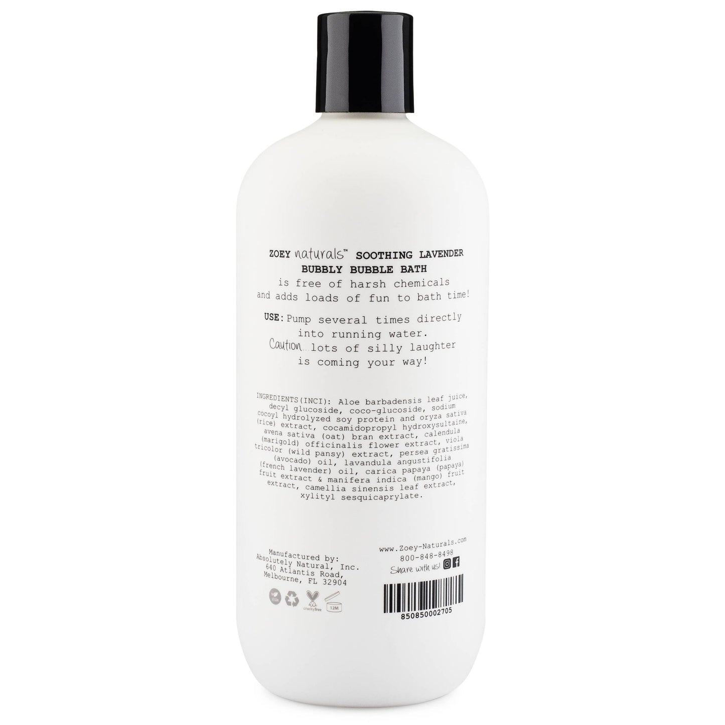 Soothing Lavender Bubbly Bubble Bath -  17oz