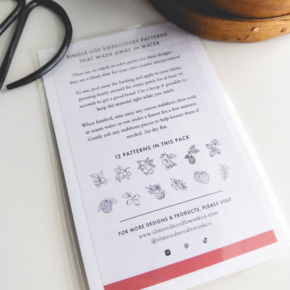 Stick and Stitch Berry Embroidery Patterns