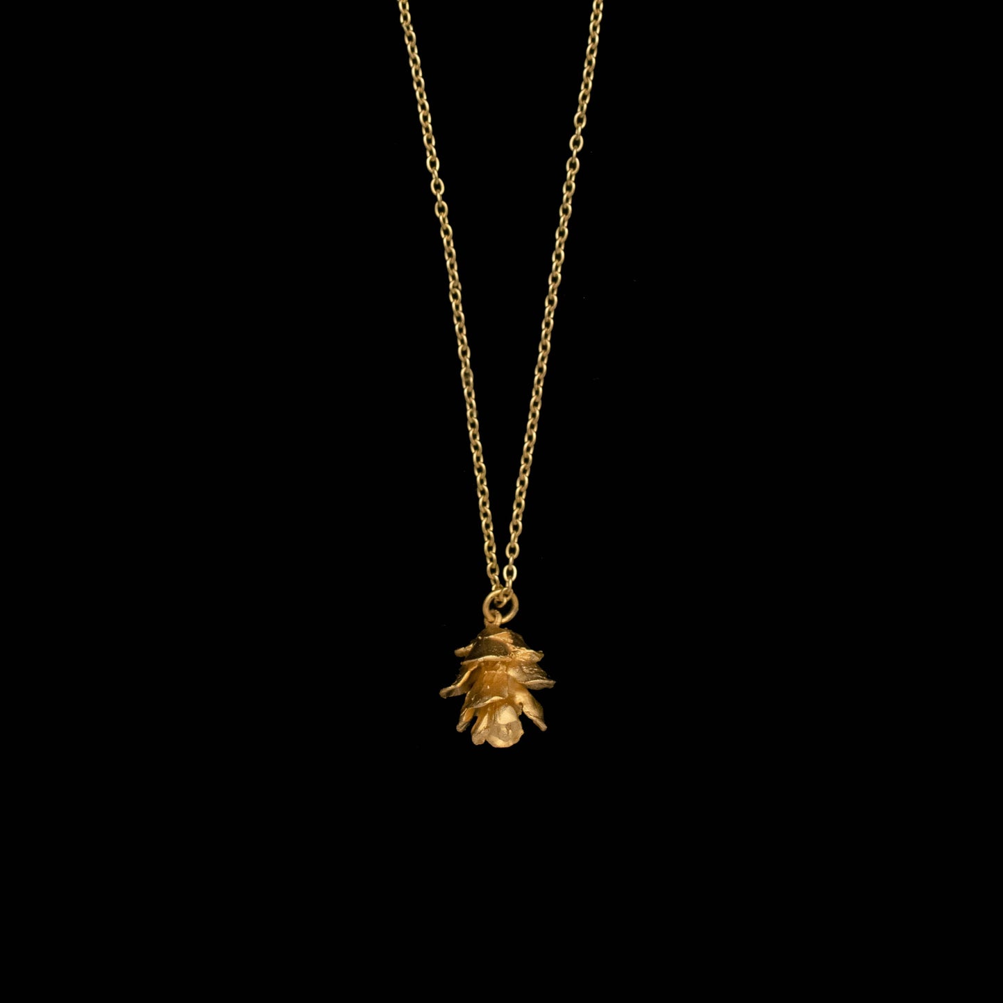 Pine Needle Single Cone Pendant - 16" Adj.
