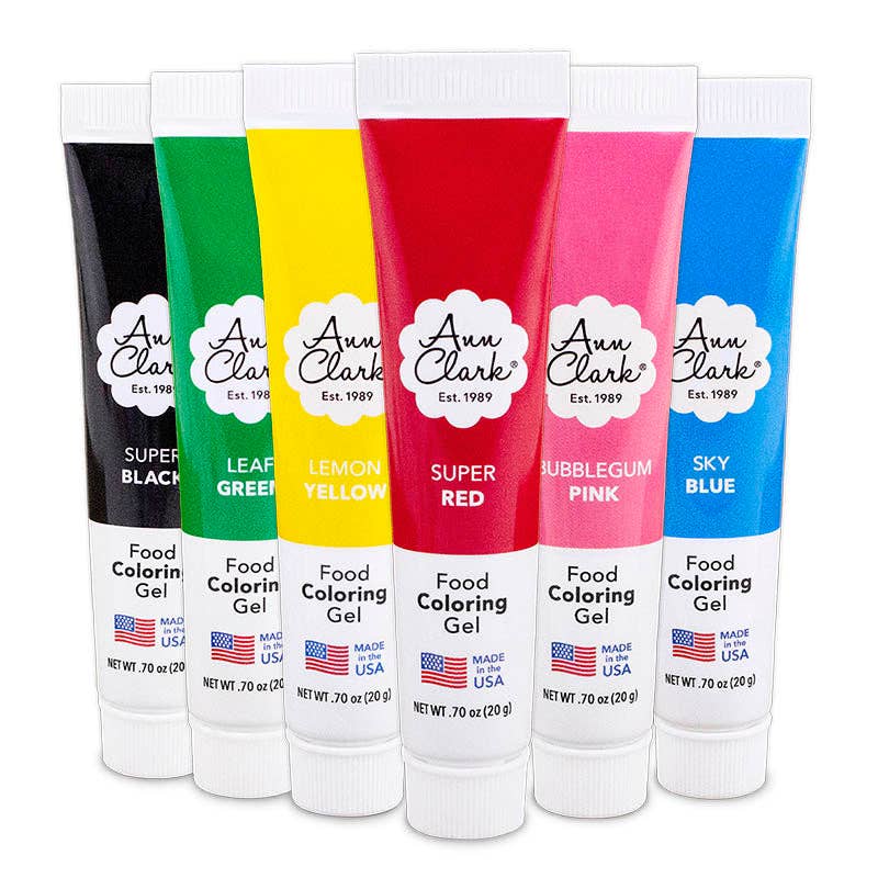 Ann Clark Food Coloring Gel 6-pack