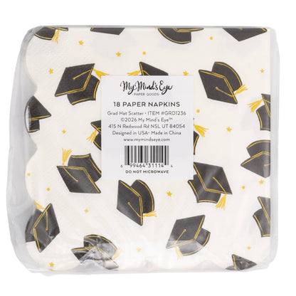 Grad Hat Scatter Napkin Cocktail