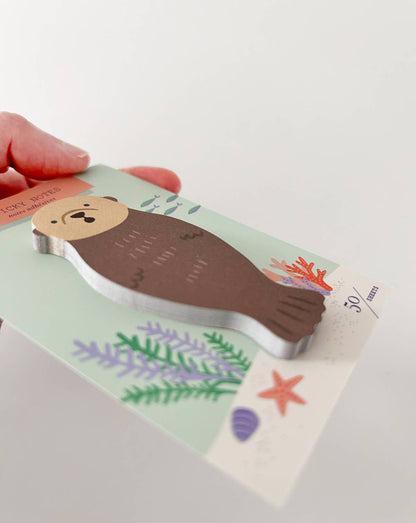 Sea Otter Die Cut Single Sticky Notes