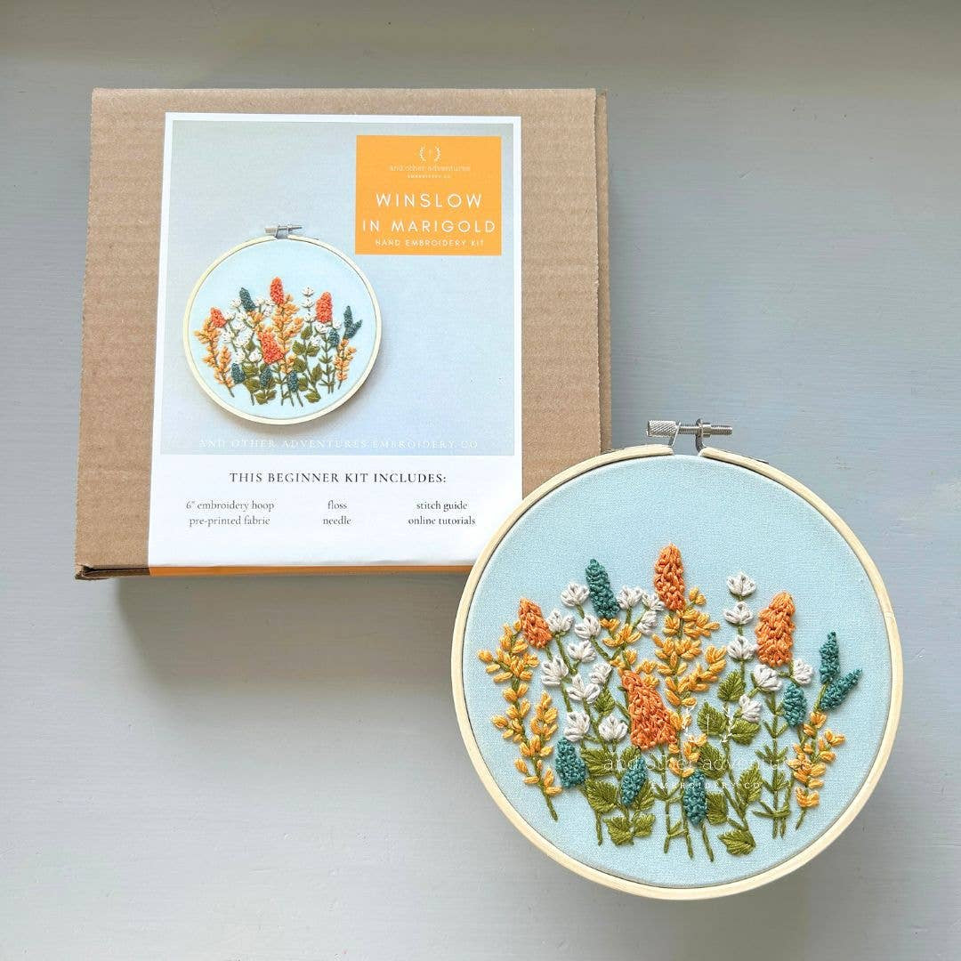Hand Embroidery Kit - Winslow in Marigold