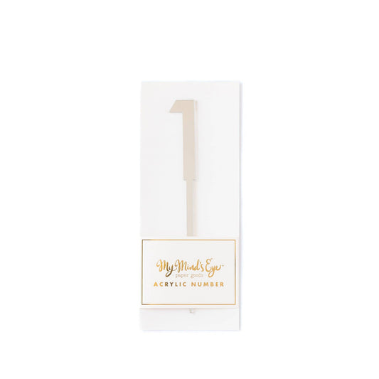 Basic Silver Acrylic Number - 1