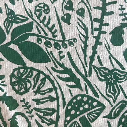 Hand-Printed Northwest Rainforest Dish Towel: 100% Cotton