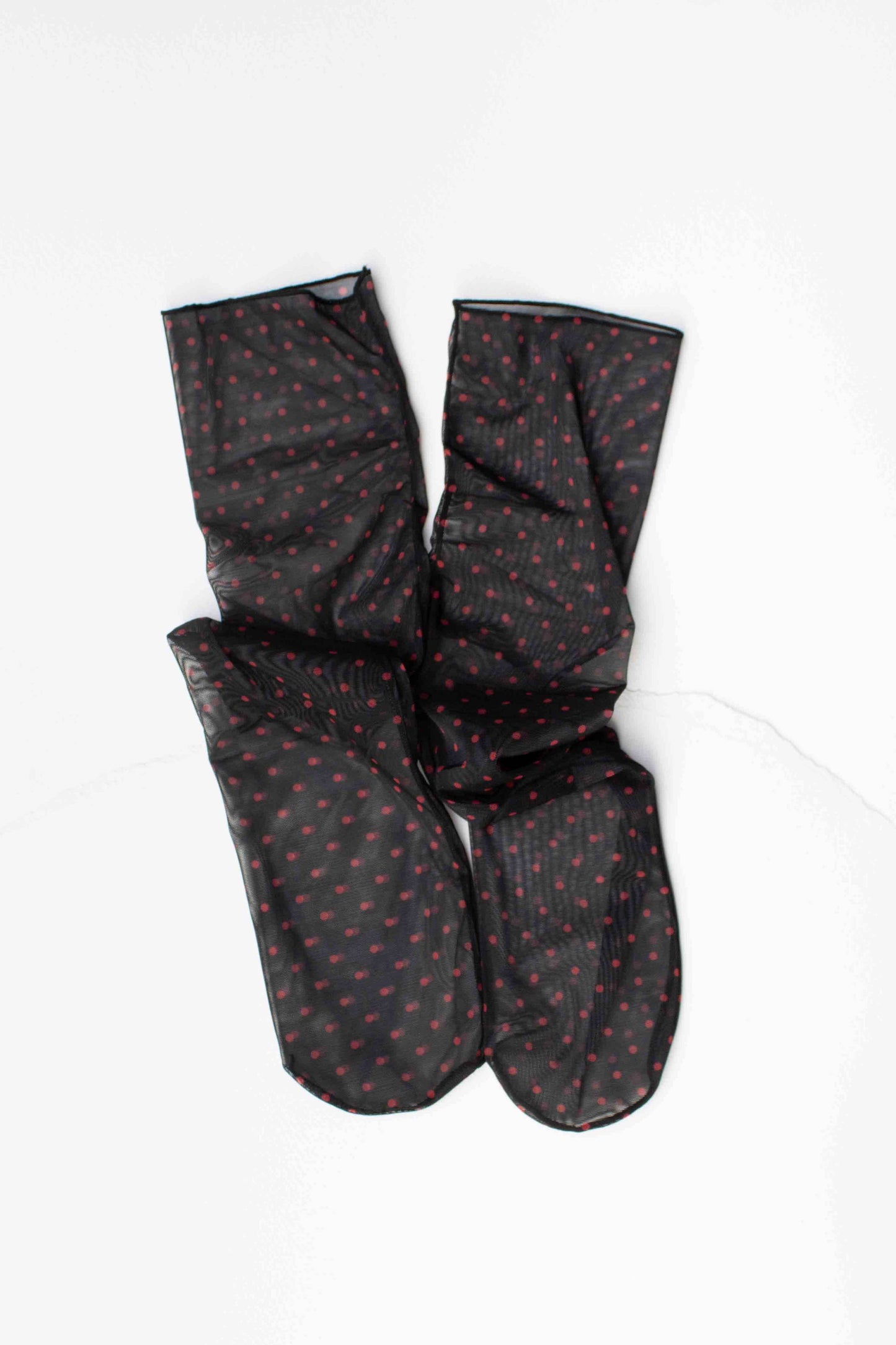Sheer Patterned Crew Socks