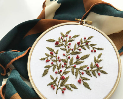 Holly Embroidery Kit