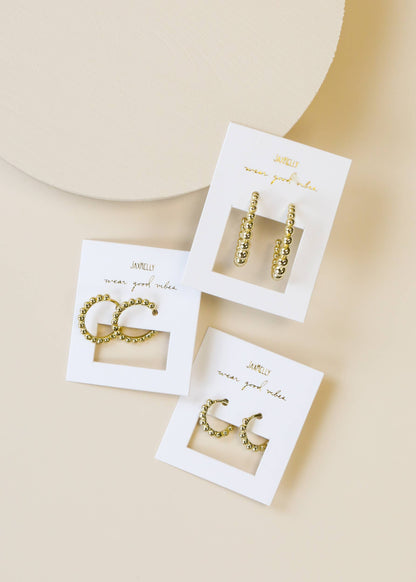 Ball Hoop - Tiny - Gold Earrings