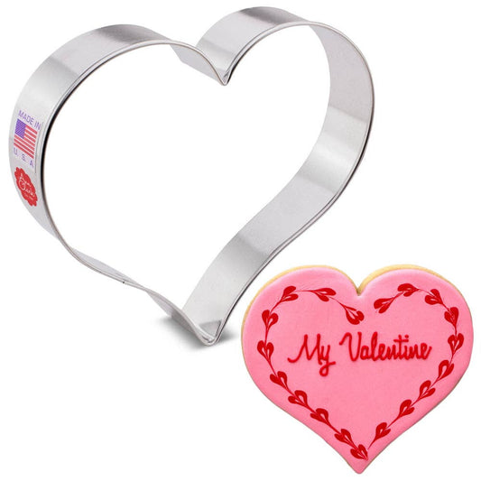 Tapered Heart Cookie Cutter, 5". (Bag of 1 Dozen)