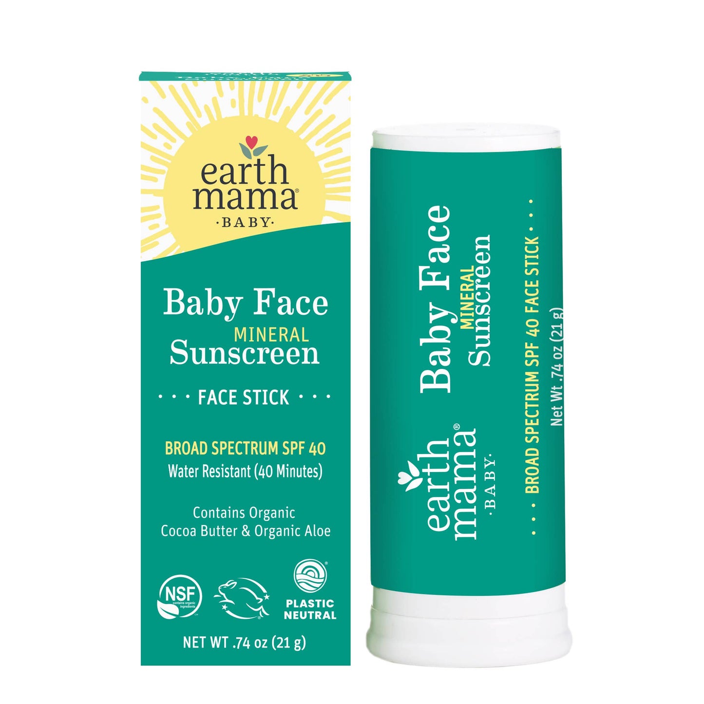 Baby Face Mineral Sunscreen Face Stick - SPF 40