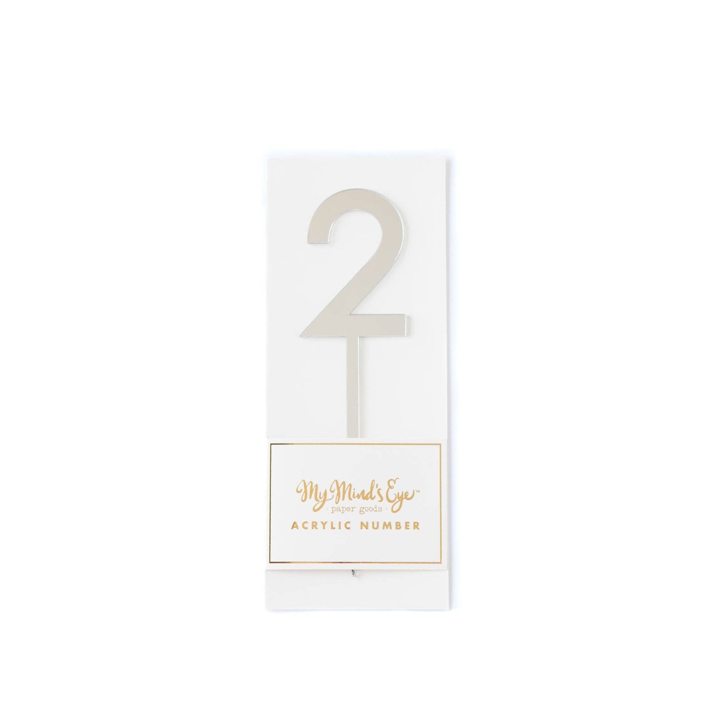 Basic Silver Acrylic Number - 2