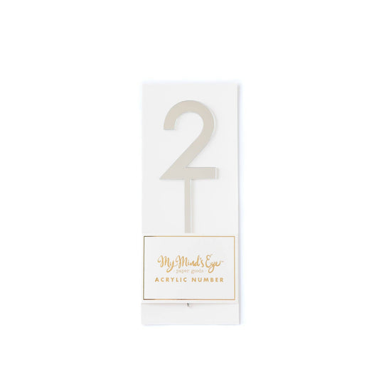 Basic Silver Acrylic Number - 2