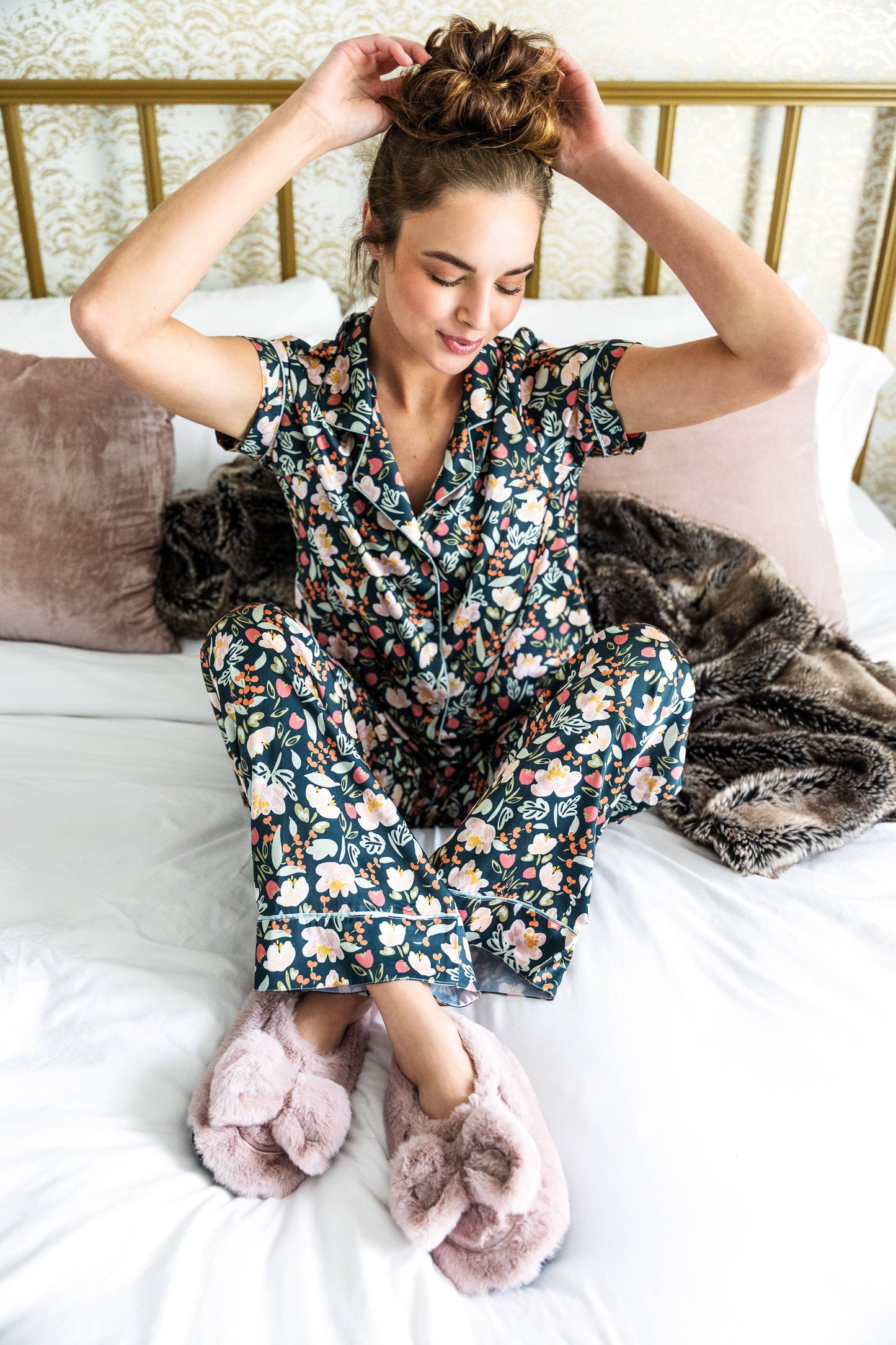 Hello Mello Satin Pajama Pant | Petal to the Metal