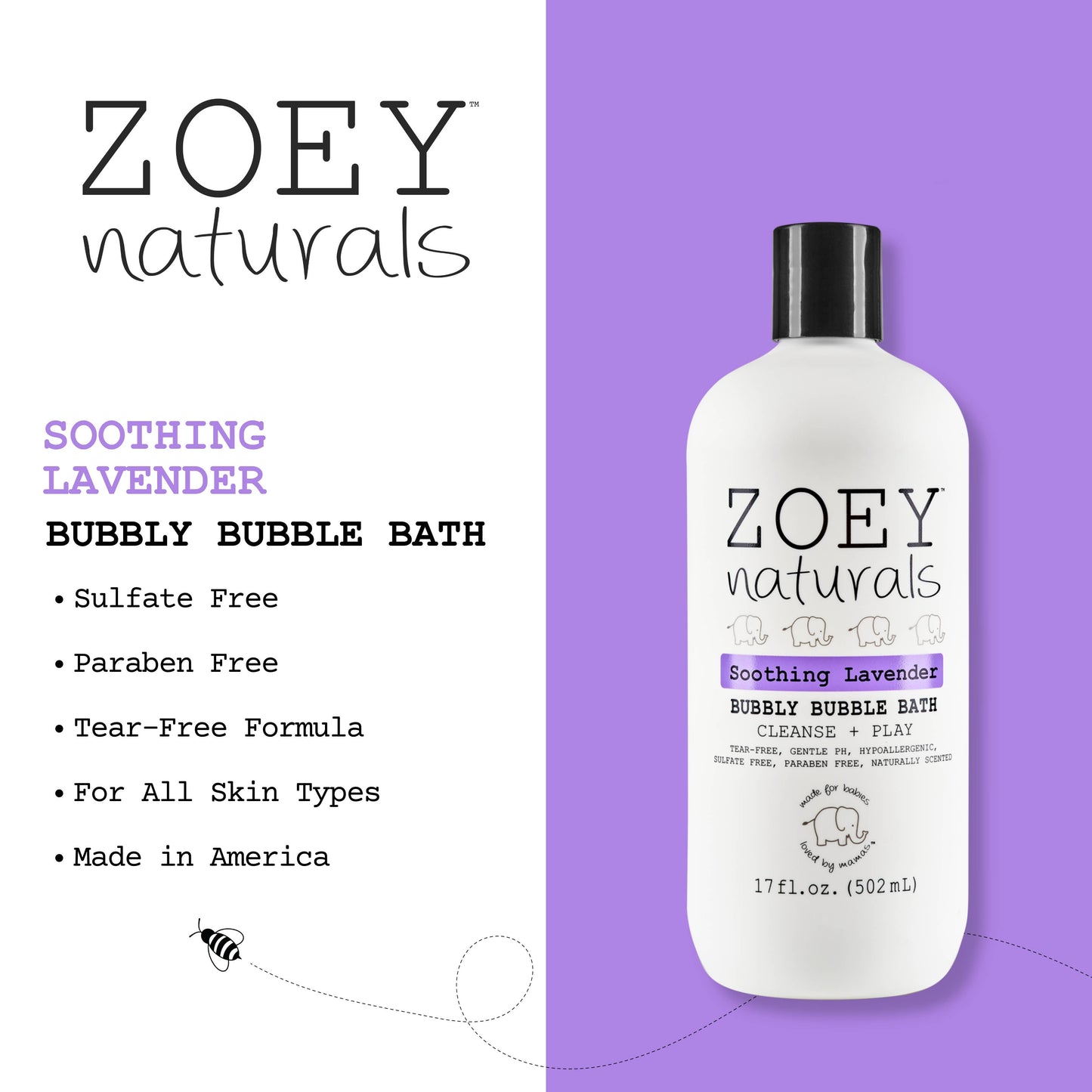 Soothing Lavender Bubbly Bubble Bath -  17oz