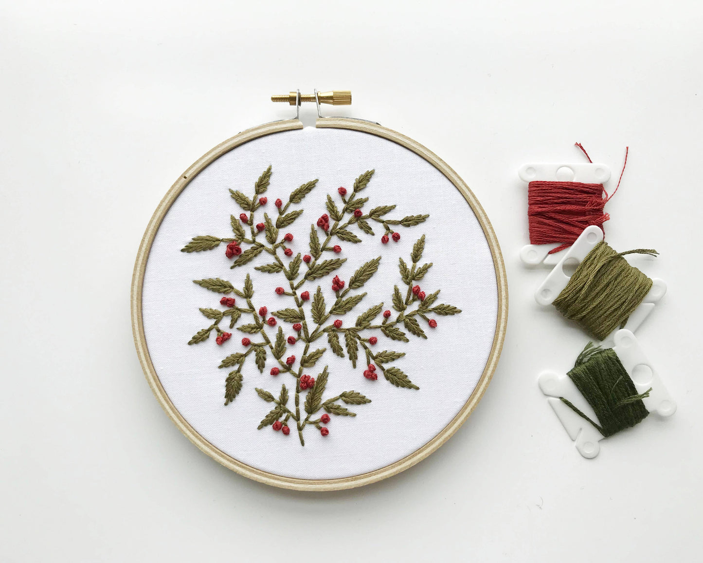 Holly Embroidery Kit