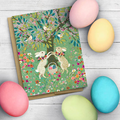 Fluffy Bunnies Easter Card