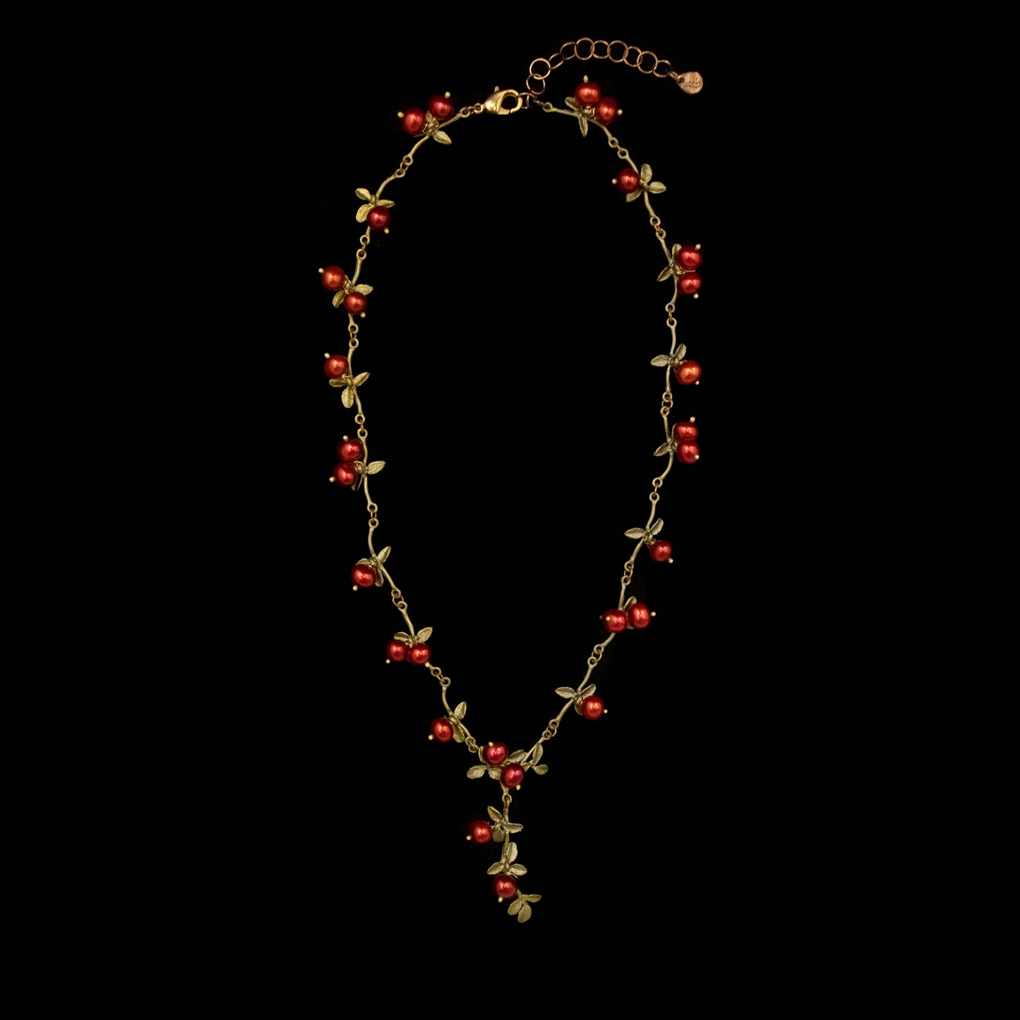 Cranberry Statement Necklace - 16" Adj.
