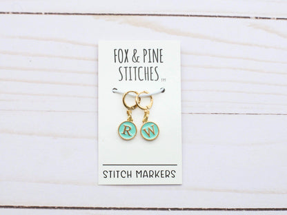 Teal Right Wrong Side | Stitch Markers