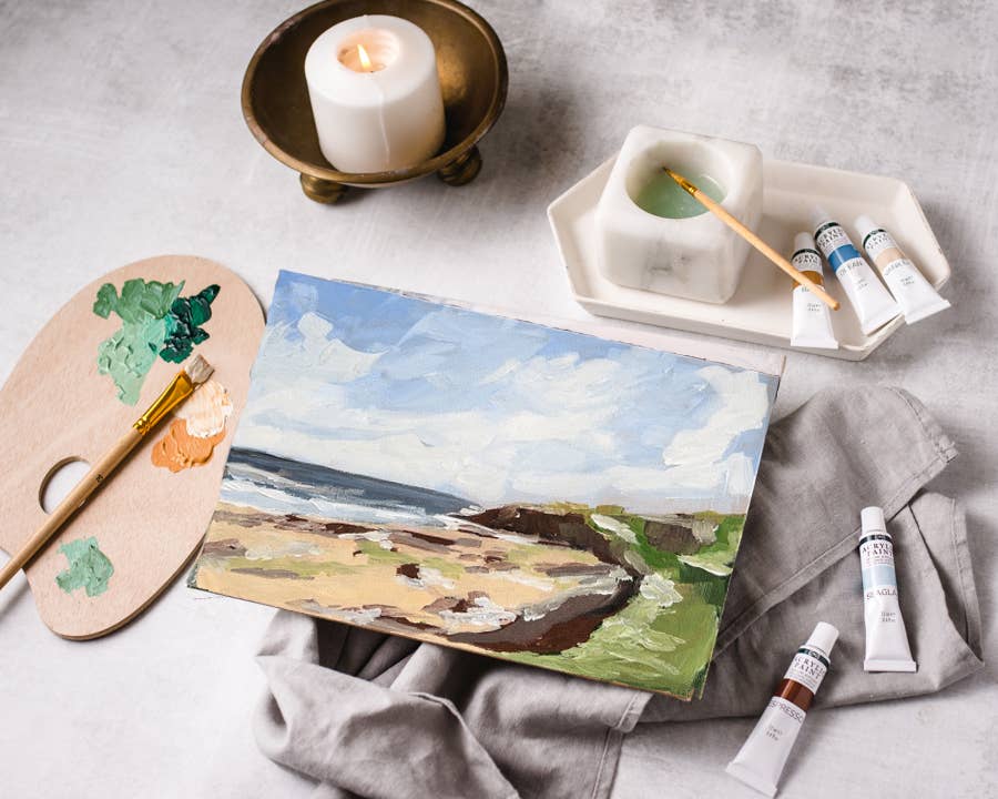 Seashore Path Painting Kit, Impressionist Painting Kit