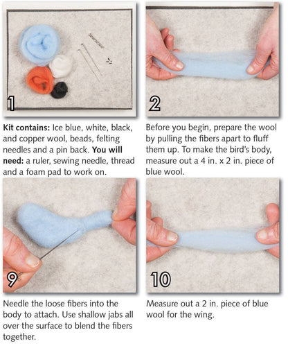 Bluebird Pin Felting Kit