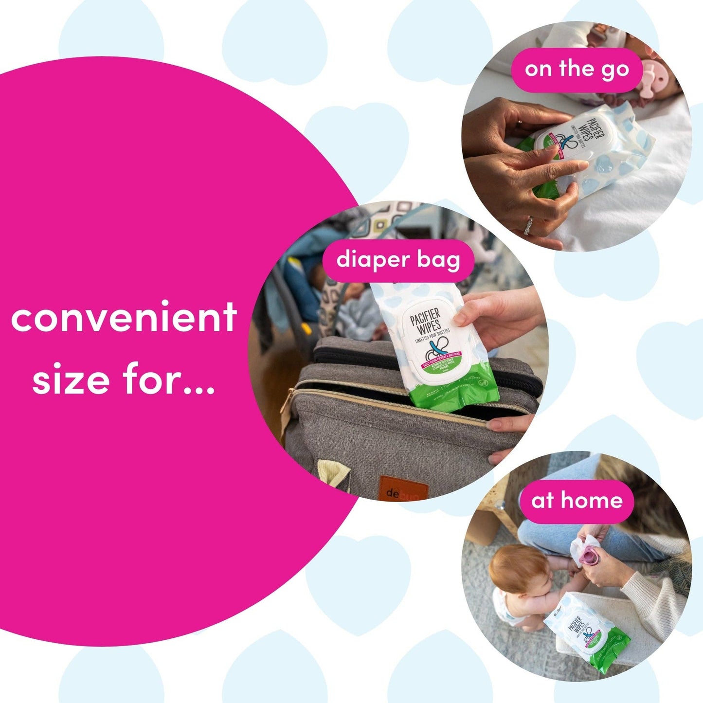 Dapple Pacifier Wipes, Fragrance Free, 40 ct