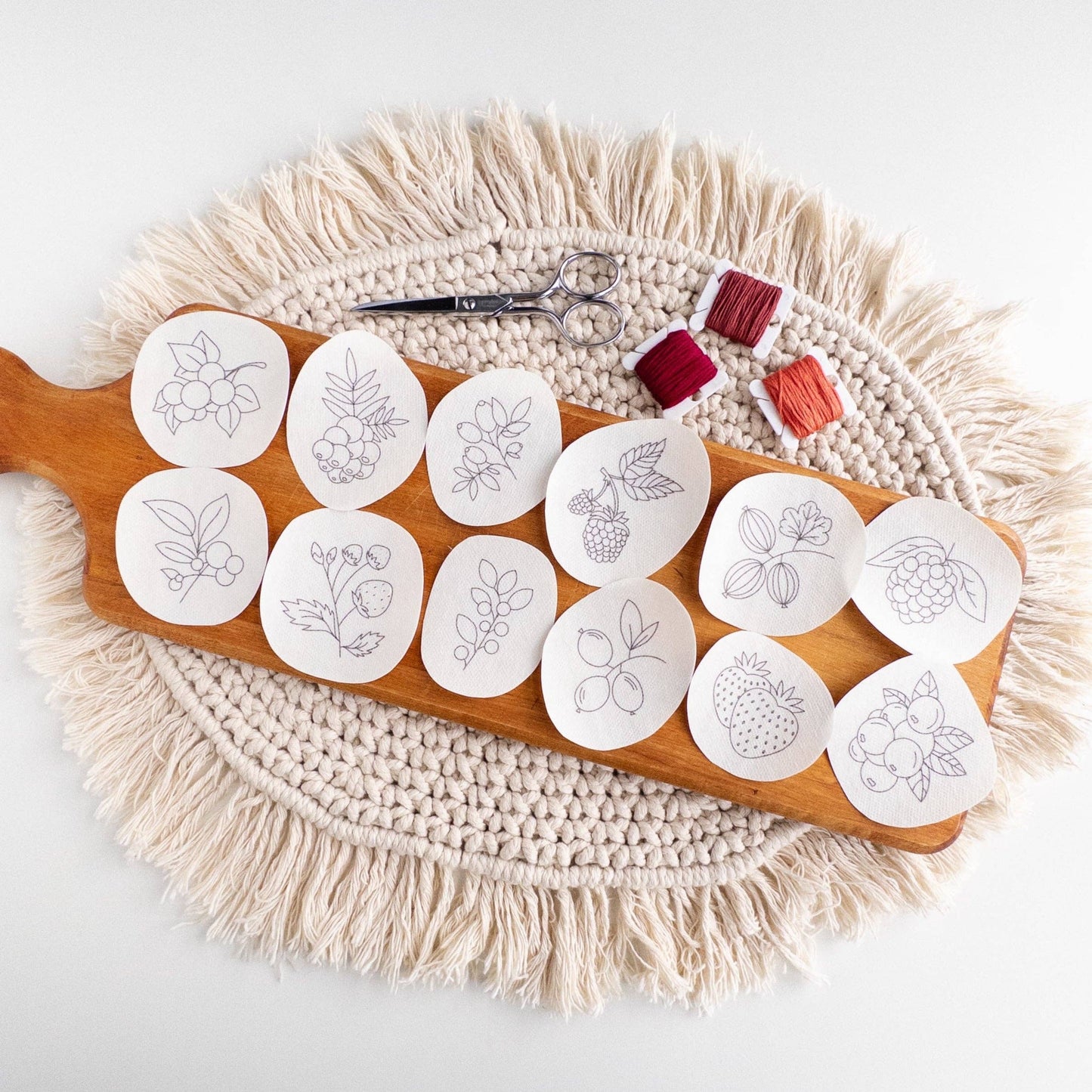 Stick and Stitch Berry Embroidery Patterns